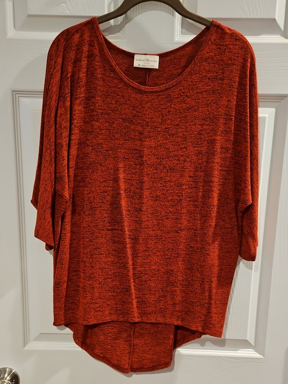 Bobbie Brooks Rust Marled Scoop Neck Tunic